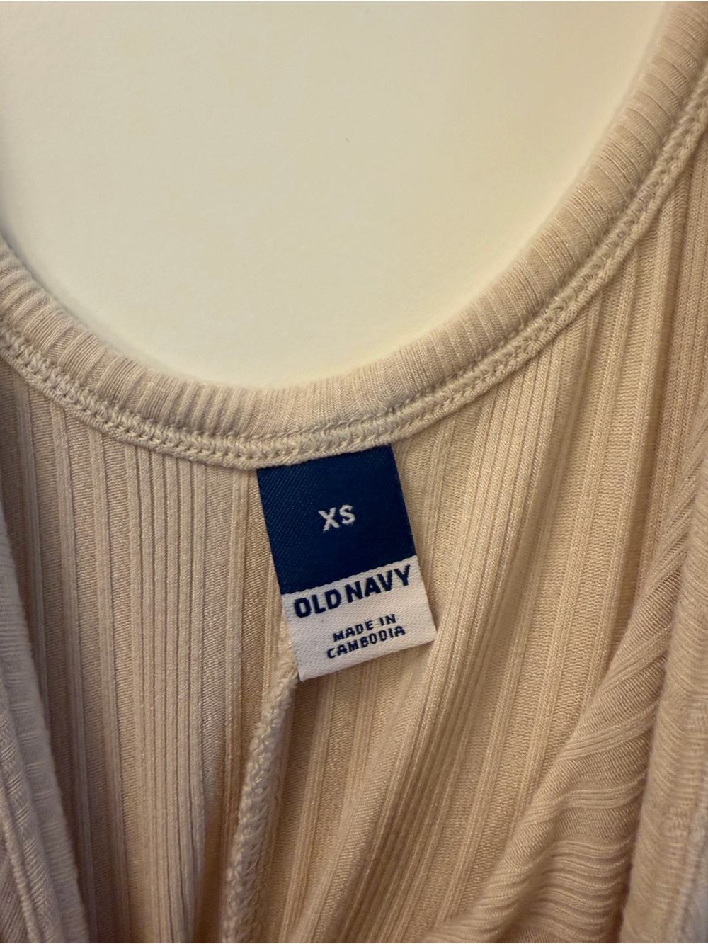 Old Navy Beige Sleeveless Ribbed Maxi Dress - Picture 2 of 2